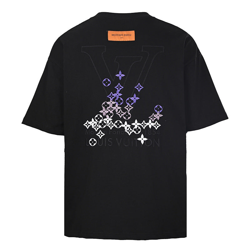 Louis Vuitton Gradient Shoulder-Letter Short-Sleeve T-Shirt