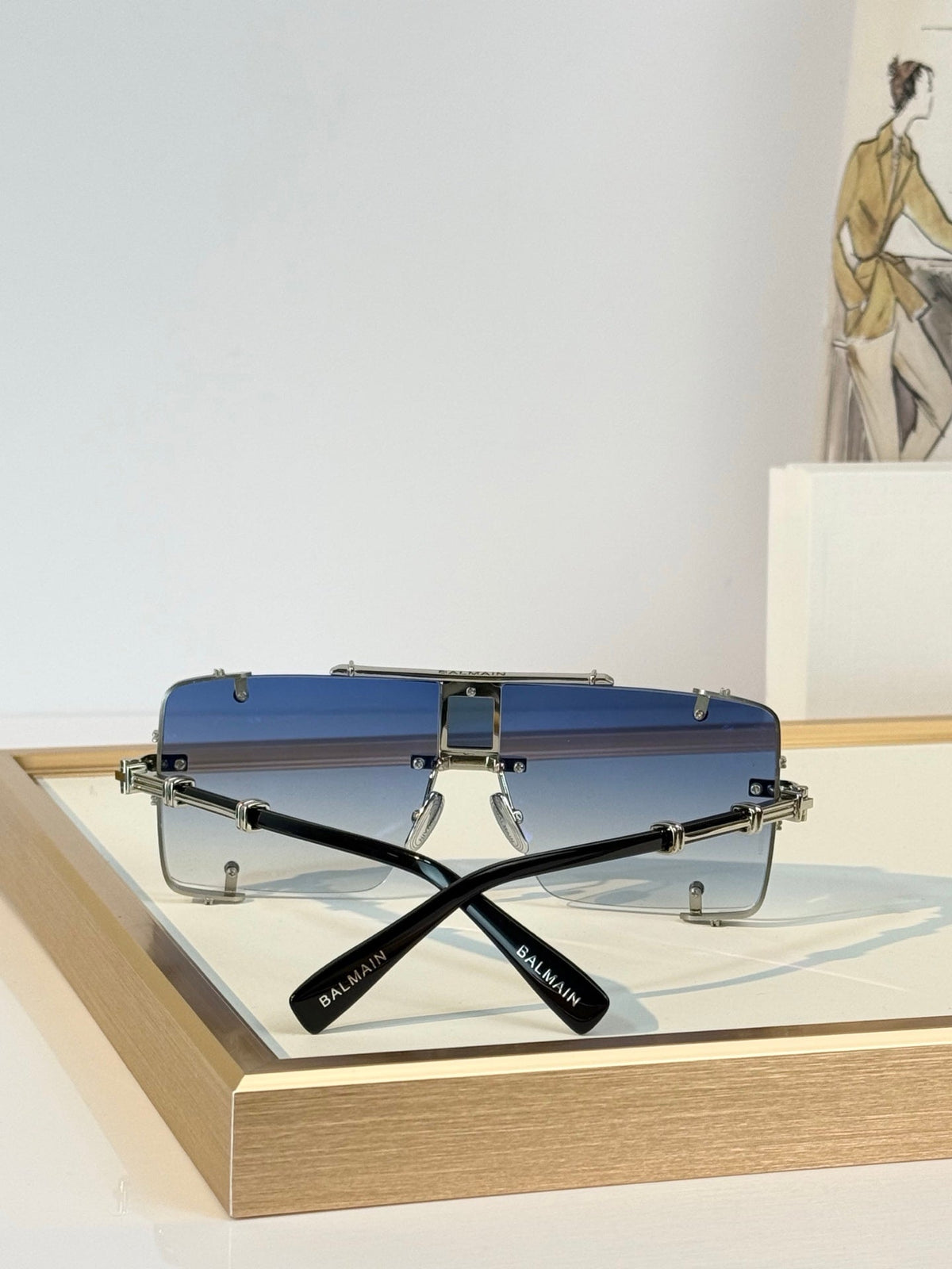 Balmain BPS-271-63//BLK-GLD Sunglasses
